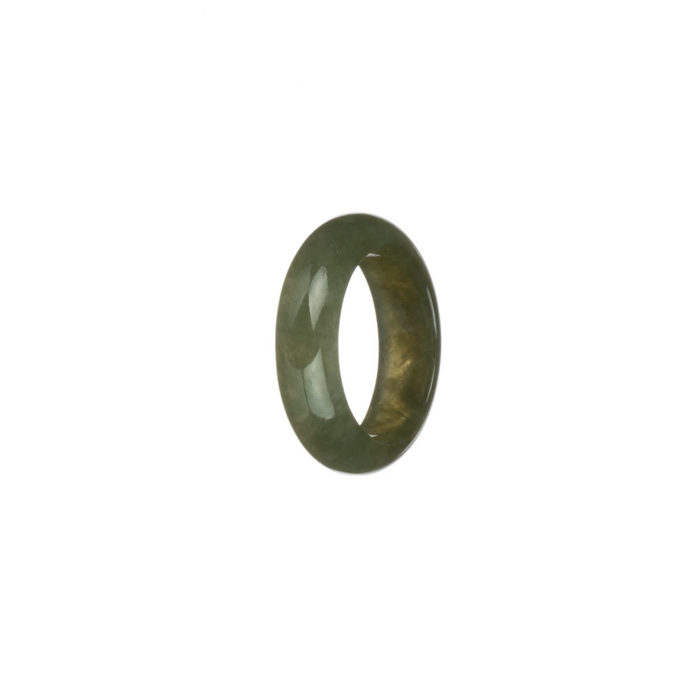 Genuine Olive Green Jade Band - US 7.75