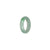 Real Pale Green with Apple Green Patch Burma Jade Ring - US 6.75