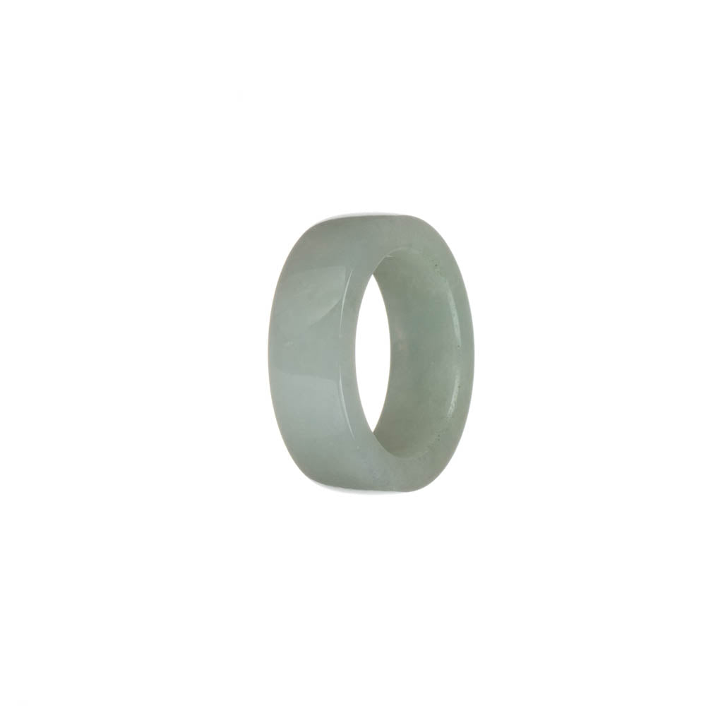 Authentic Pale Green and White Jade Band - US 9