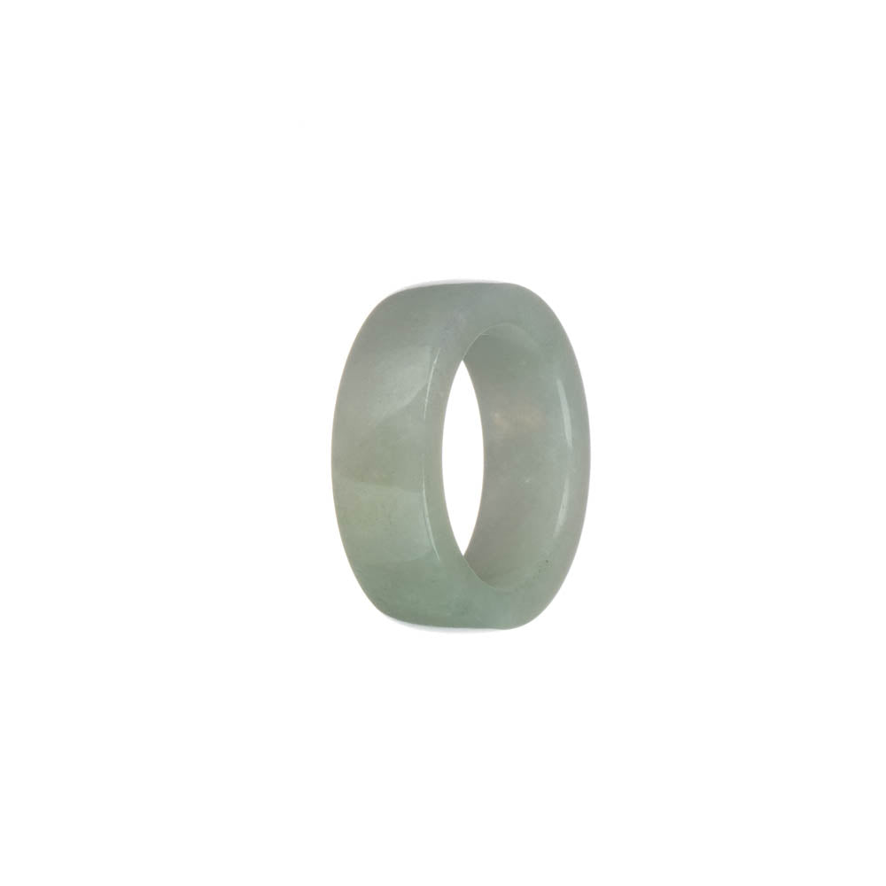 Authentic Pale Green and White Jade Band - US 9