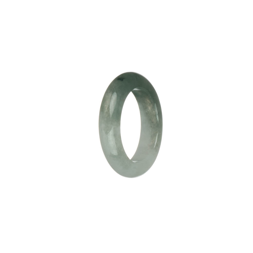 Certified Green and White Jade Ring- US 9.5