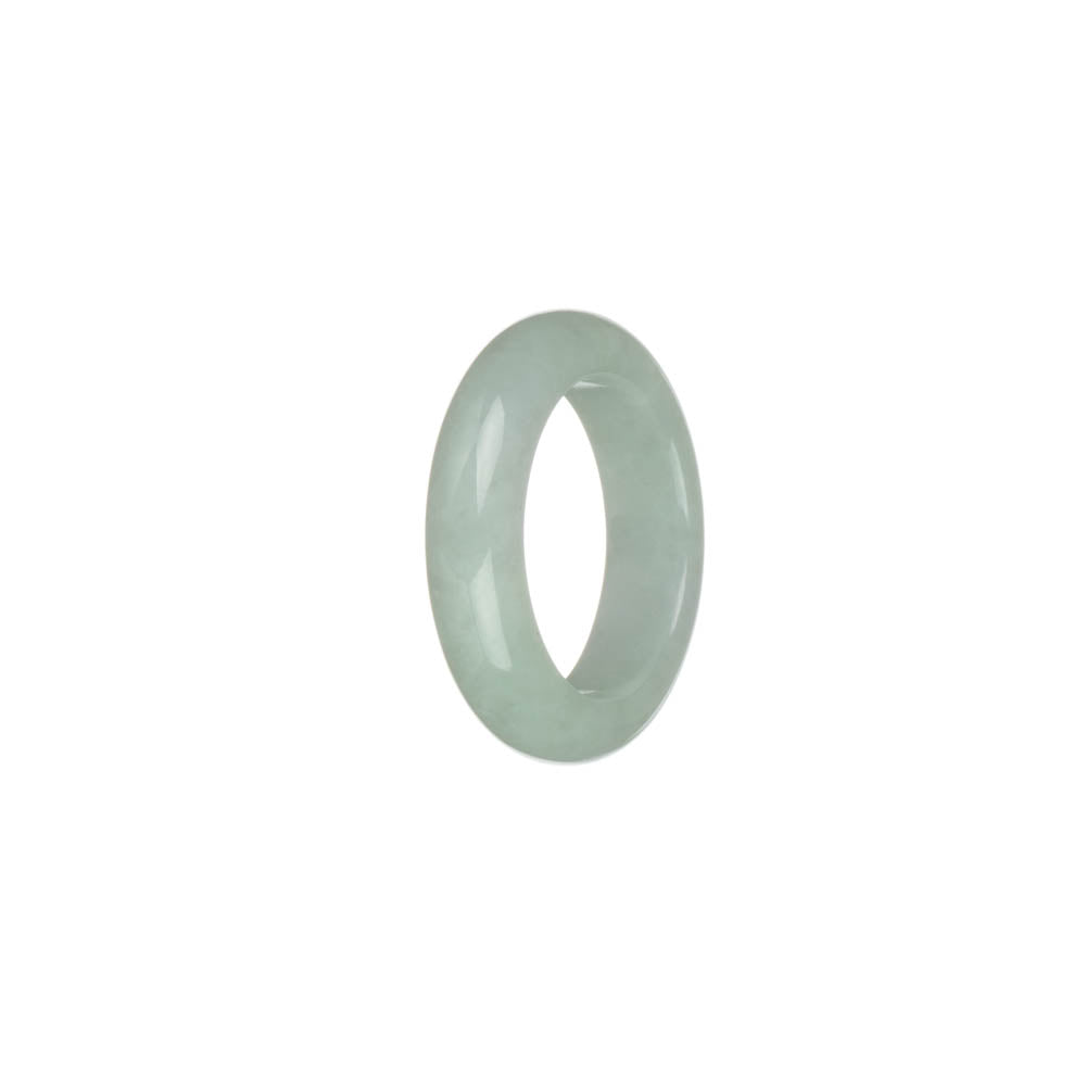 Authentic Light Grey Jadeite Jade Ring- US 9.25