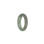 Real Light Green and White Burmese Jade Ring- US 9.75