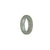 Genuine Greyish White Burma Jade Ring - US 9.5