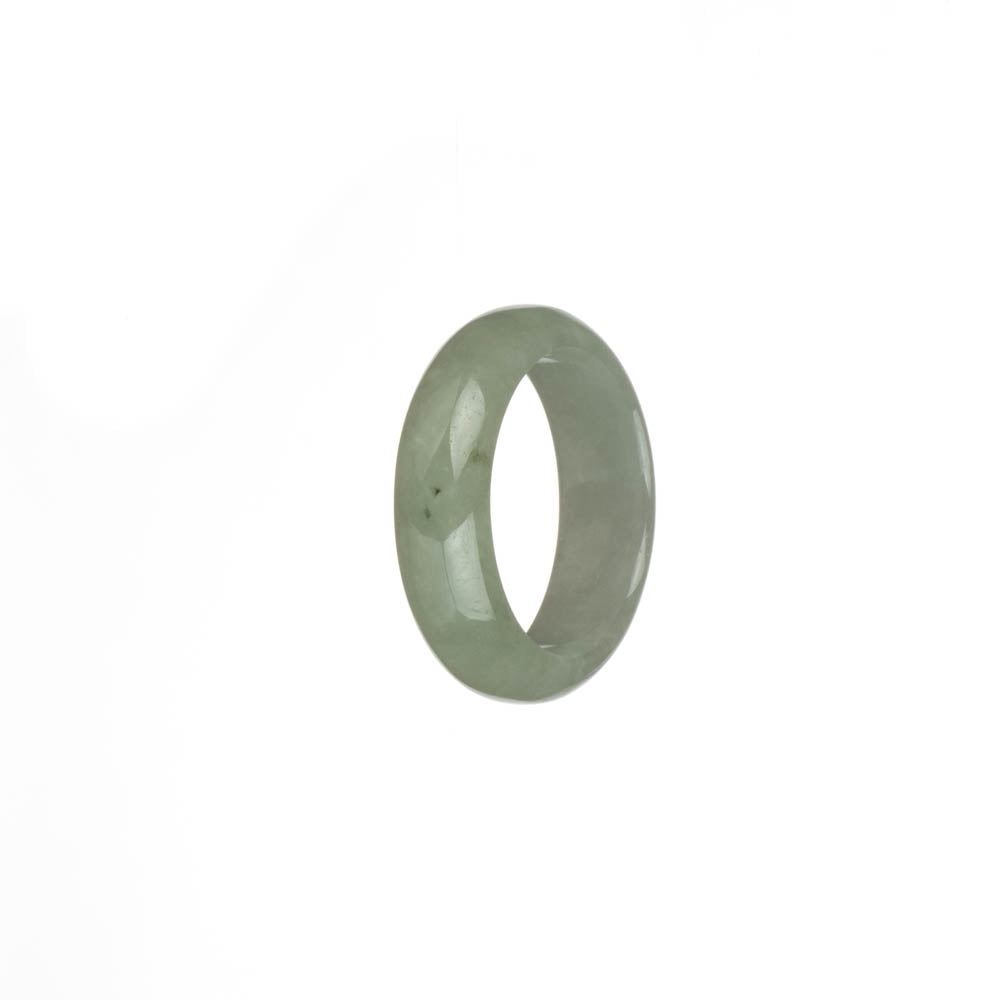 Real White and Light Grey Jade Ring- US 9.5