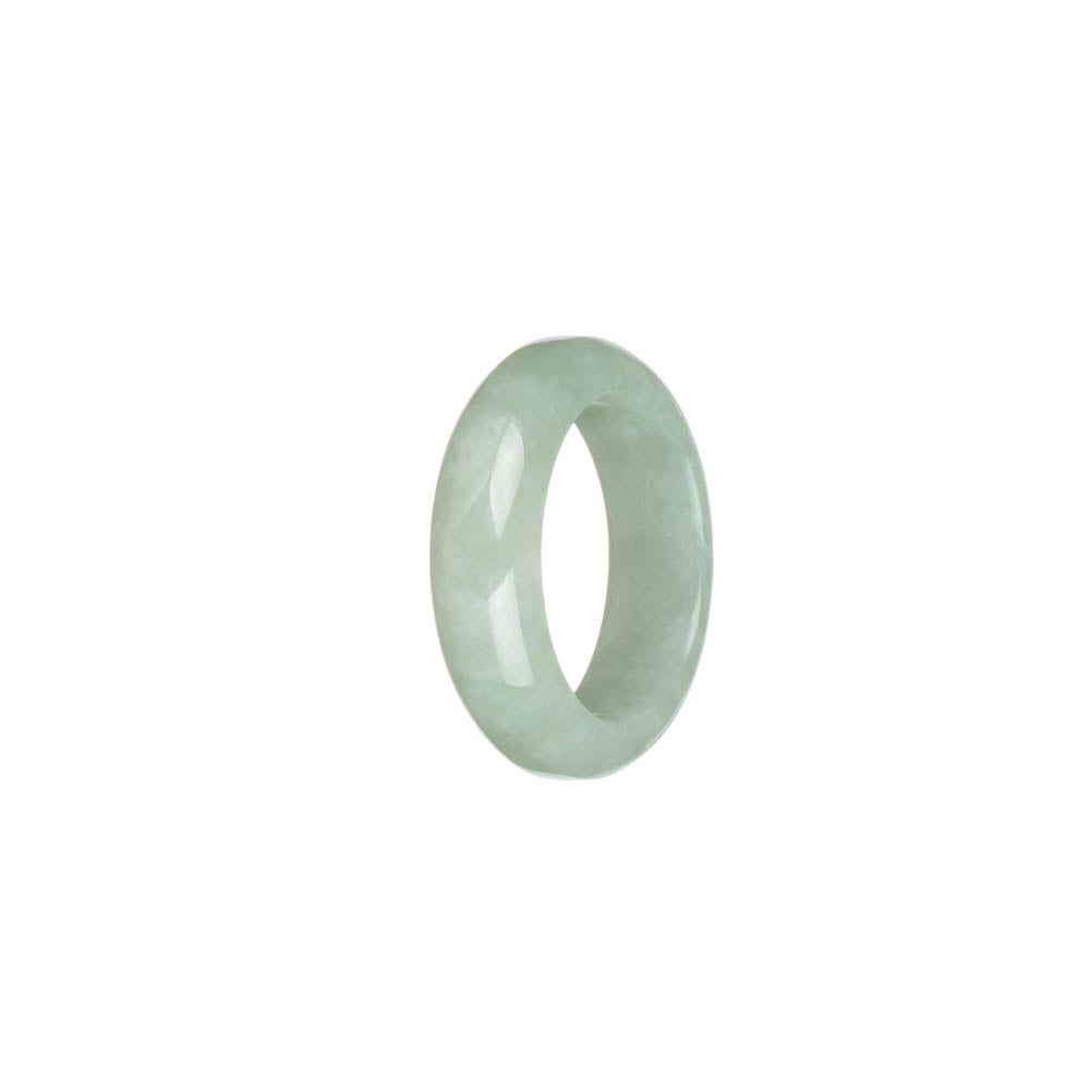 Certified Pale Green Burmese Jade Band - US 9.5