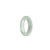 Real White with Pale Green Jade Ring - US 9.5