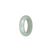 Authentic White with Pale Green Jadeite Jade Band - US 9.5