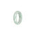 Genuine White with Green Patterns Burmese Jade Ring  - US 9.5