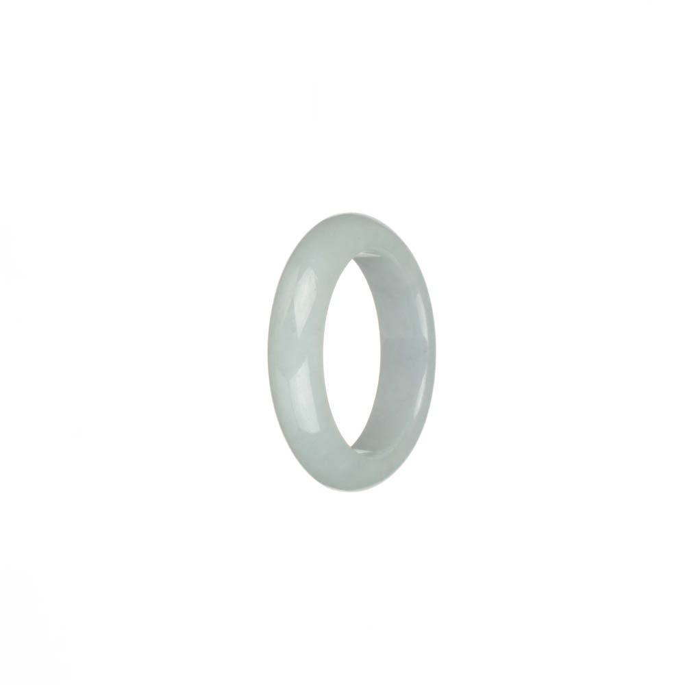 Certified White Burma Jade Ring- US 9.75