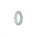 Certified White Burma Jade Ring- US 9.75