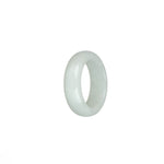 Real White Jadeite Jade Band - US 9.5