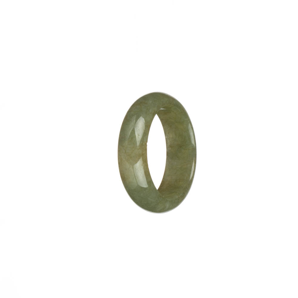 Real Olive Green Jade Ring- US 10