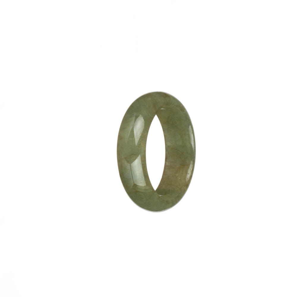 Real Olive Green Jade Ring- US 10