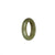 Certified Olive Green with Brown Patch Burmese Jade Ring  - US 9.75