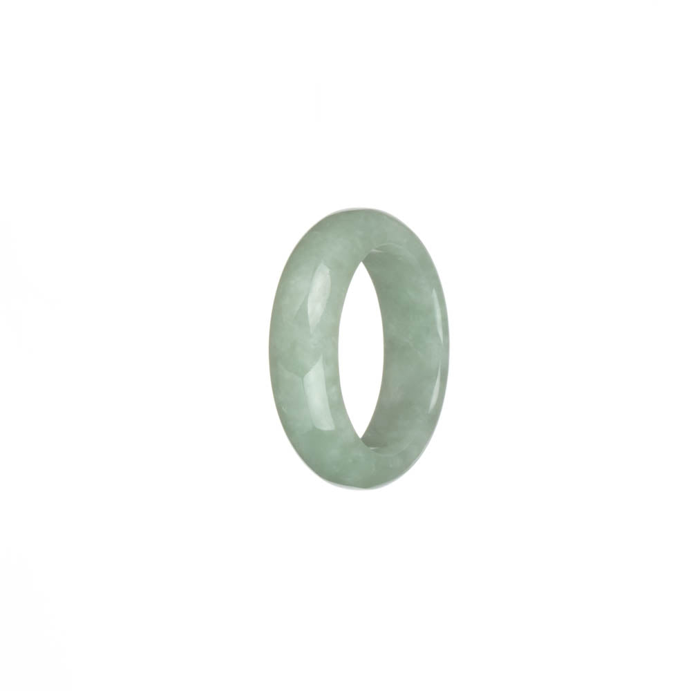 Authentic Pale Green Jadeite Jade Band - US 9.5