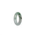 Certified White with Green Patterns Burma Jade Band - US 7.25