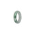 Certified White with Green Patterns Burma Jade Band - US 7.25