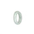 Real White with Pale Green Jade Ring  - US 9.5