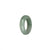 Genuine Light Green and White Jadeite Jade Ring - US 6.75