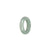 Real Pale Green and White Burma Jade Ring - US 6
