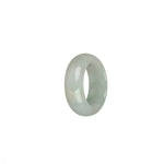 Genuine White with Green Spots Jade Ring- US 7.25