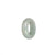 Genuine White with Green Spots Jade Ring  - US 7.25