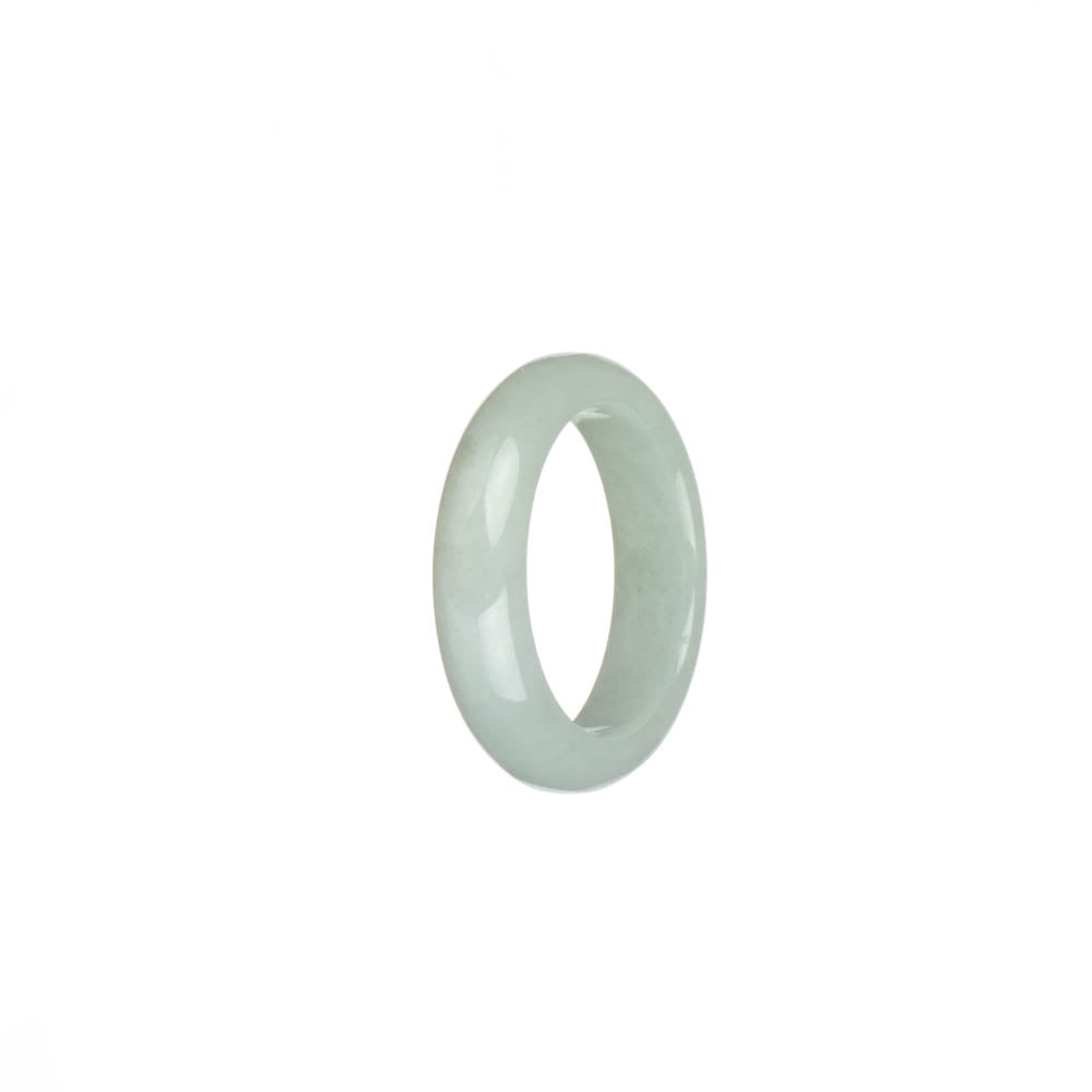 Real Pale Greenish White Burma Jade Ring - US 9.5