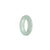 Authentic Greenish White Burmese Jade Band - US 9.5