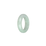 Authentic Greenish White Burmese Jade Band - US 9.5