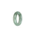 Genuine Light Green Jade Ring - US 9.5