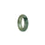 Certified Green with Dark Green Patterns Burma Jade Ring - US 8.5