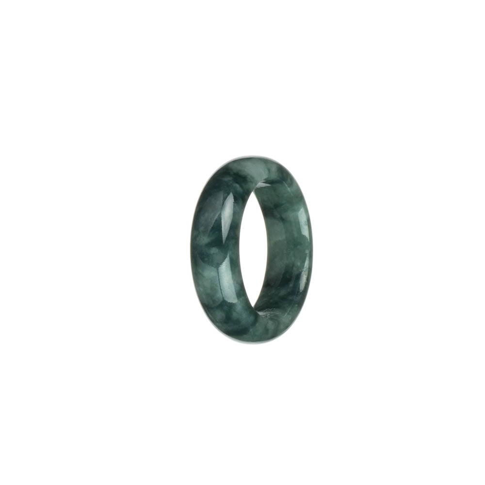 Authentic Green with Dark Green Patterns Jade Band - US 8.25