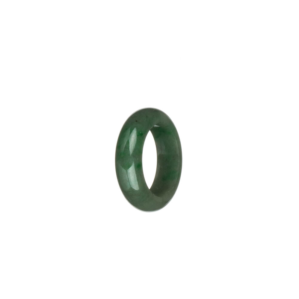 Genuine Green with Apple Green Burmese Jade Ring - US 5.5