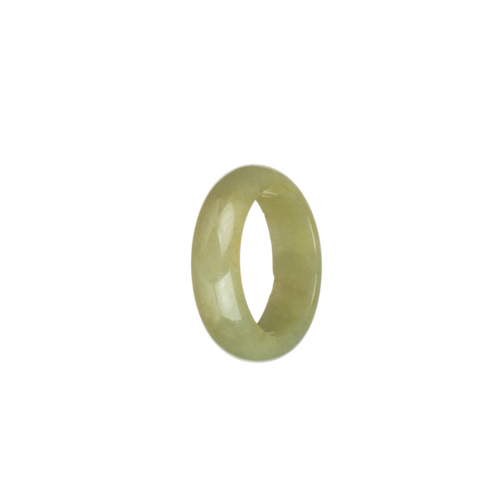 Genuine Olive Green Jadeite Jade Band - US 9.5