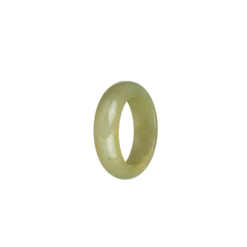 Genuine Olive Green Jadeite Jade Band - US 9.5