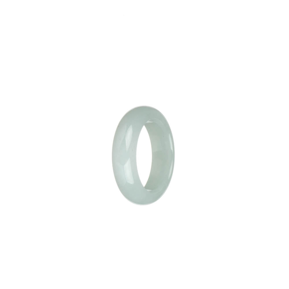 Real White Jadeite Jade Ring - US 6