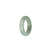 Authentic Pale Green Burmese Jade Ring  - US 9.5