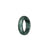 Certified Grey with Dark Green Pattern Jade Ring  - US 8.25