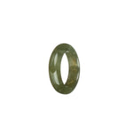 Real Olive Green Jade Ring- US 7.75
