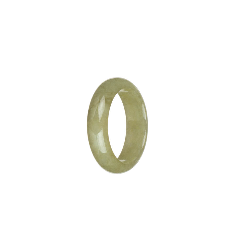 Certified Olive Green Jadeite Jade Ring- US 10