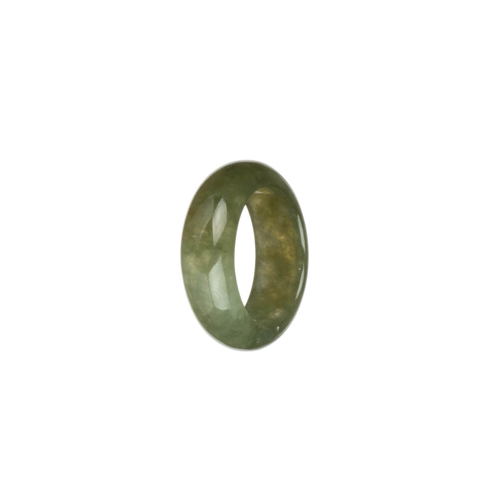 Real Olive Green Jade Band - US 7.5