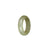 Genuine Olive Green Jadeite Jade Ring  - US 9.75