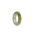 Genuine Olive Green Jadeite Jade Ring  - US 9.75