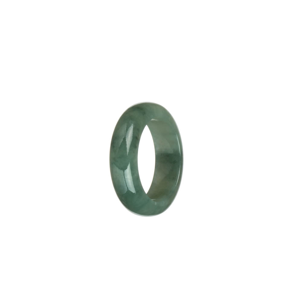 Real Green Jadeite Jade Ring - US 8