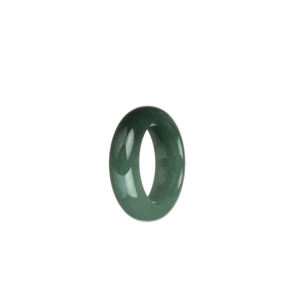 Certified Green with Light Green Burma Jade Band - US 7.25