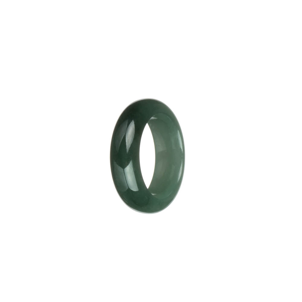 Certified Green with Light Green Burma Jade Band - US 7.25