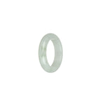 Authentic White with Green Spots Jade Band - US 8