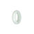 Certified White Burma Jade Ring - US 9.25