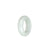 Certified White Burma Jade Ring - US 9.25